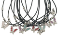 Schmetterlinge mit Strass Kette am Wachsband