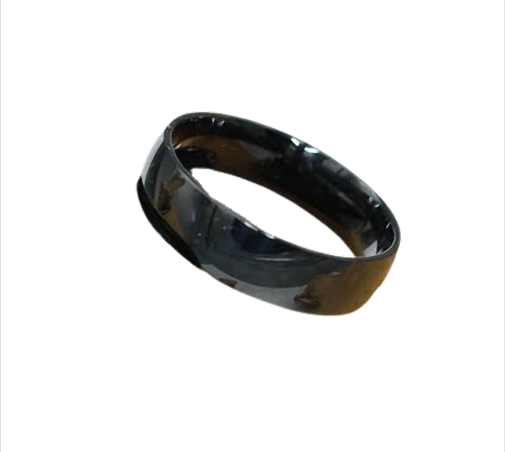 Midnight Steel Ring Bandring Partnerring schwarz glänzend Edelstahl 6 mm breit