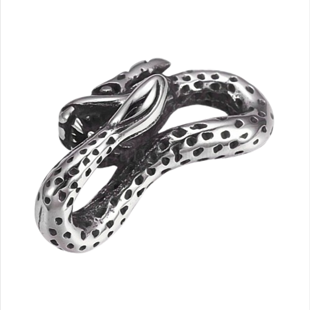Dragon Claw Steel Drachenkopf-Anhänger aus Edelstahl – 27 × 13 × 13 mm