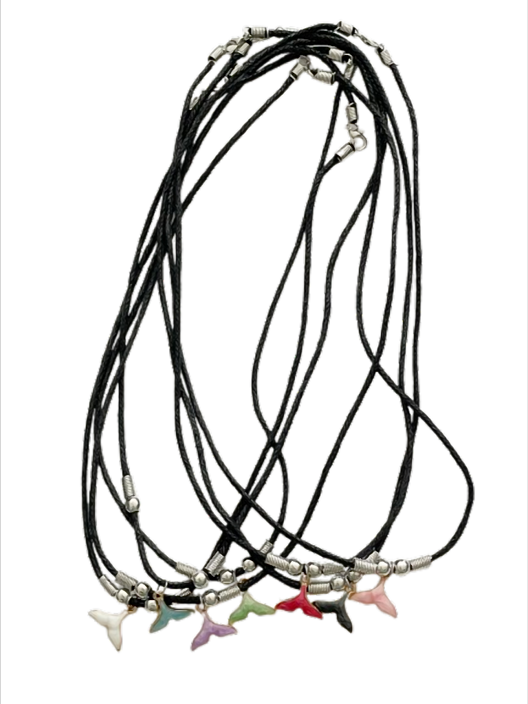 Walflosse am Wachsband – 48 cm, farblich sortiert