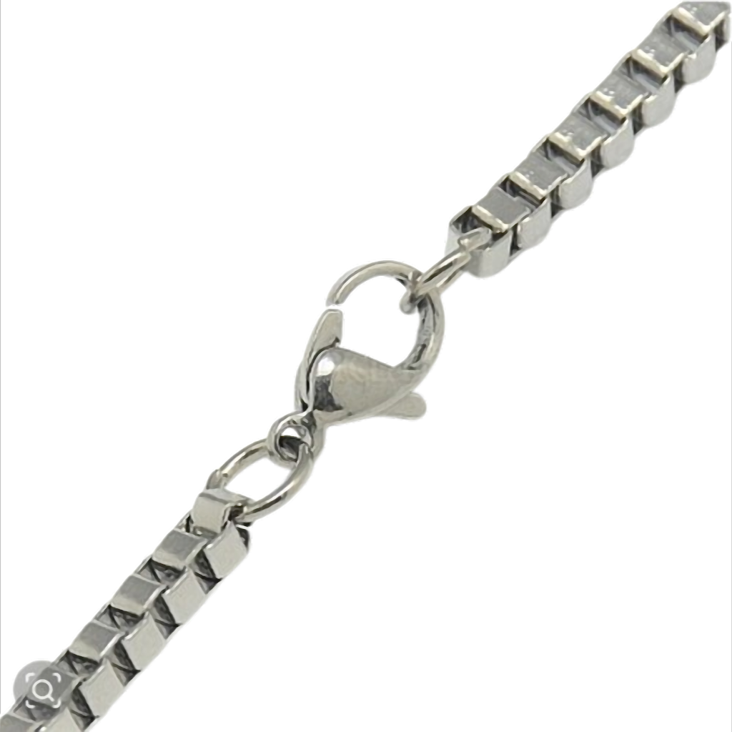 Torino Cube Venezianerkette aus Edelstahl – 3 mm stark – 50, 55 oder 60 cm