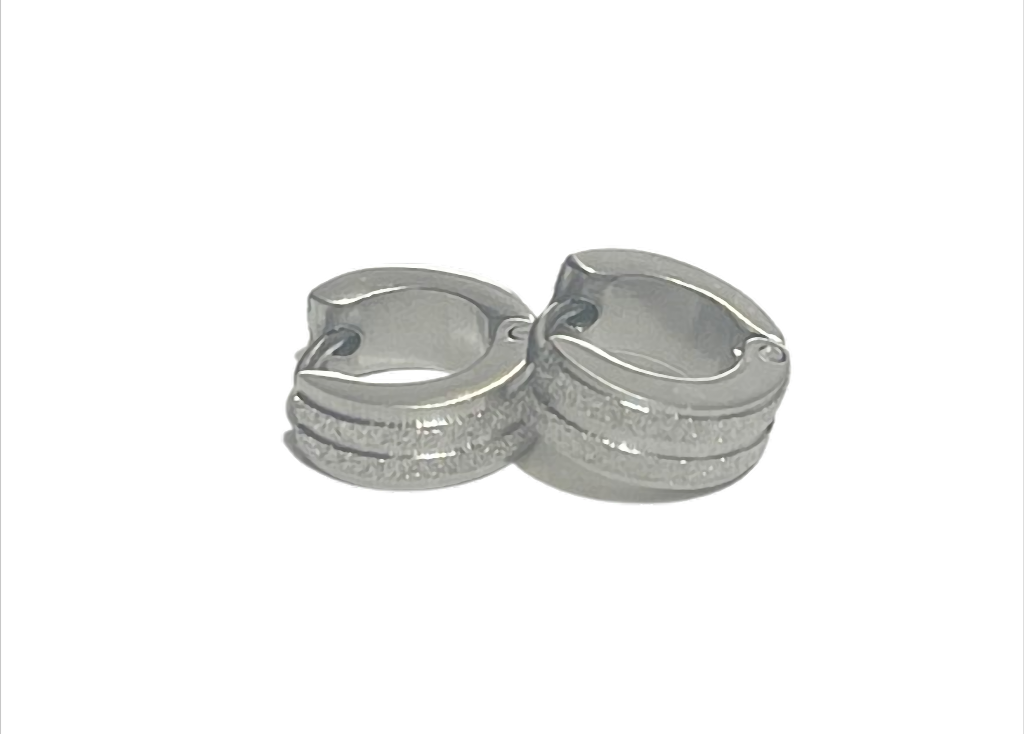 Silver Frost Creolen Edelstahl silberfarben – Ø 10 mm, 4 mm