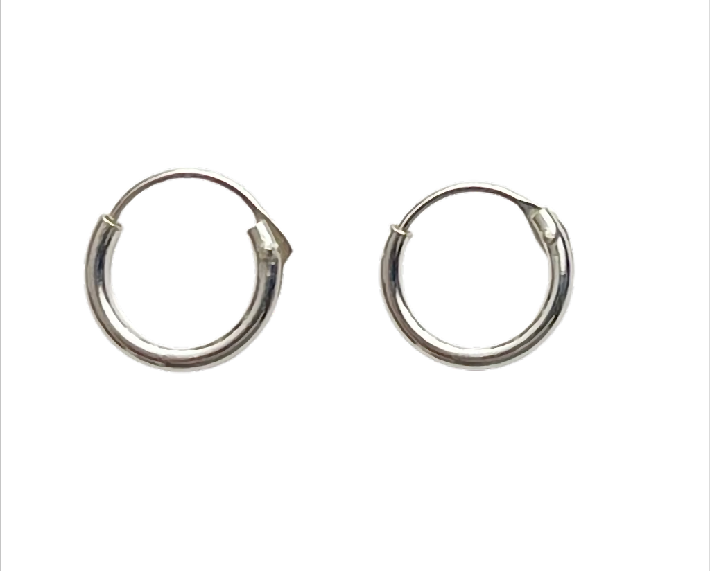 Pure Silver Hoops Creolen 925 Sterling Silber – Ø 8 / 14 / 25 / 30 mm - 1,5 mm Stärke