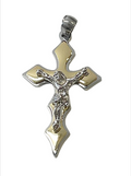 Sacred Contrast Cross Kreuz-Anhänger mit Christusfigur aus Edelstahl