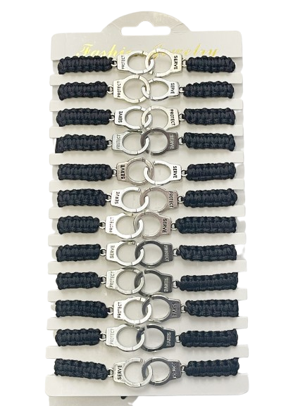 Armbänder mit Handschellen 12 Stück Display