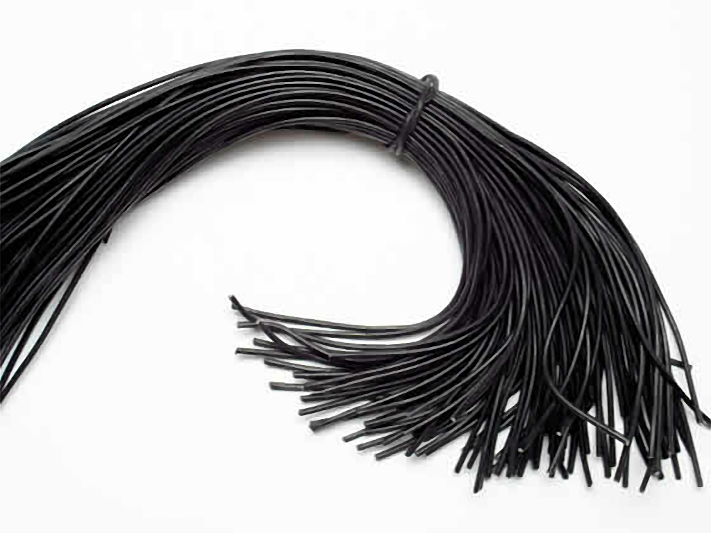 Lederbänder Rind schwarz 1m / 3 mm 20 Stück