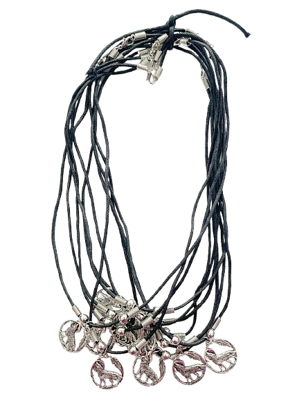 Spirit Wolf Halskette mit Wolf-Anhänger und Feder – Modeschmuck – 48 cm