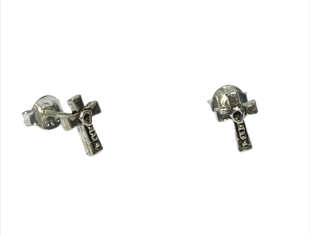 „FaithSpark“ Ohrstecker Kreuz – 925er Silber – ca. 8 x 5 mm