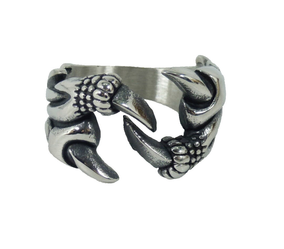 Ring Fingerring Edelstahl Drachenkralle Biker Rocker