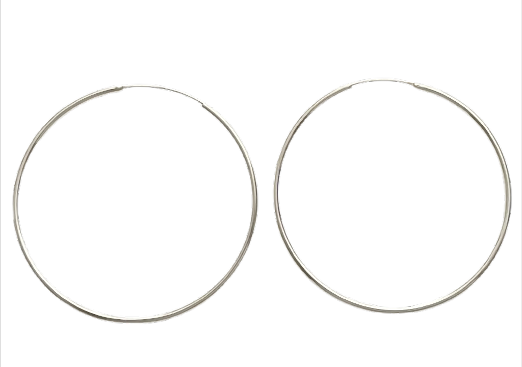 Silver Classic Hoops Creolen 925 Sterling Silber – 2 mm Stärke, Ø 8 bis 70 mm