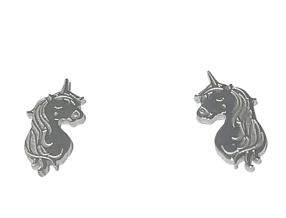 Mystic Unicorn Spark Ohrstecker Einhorn aus Edelstahl, ca. 10 x 8 mm