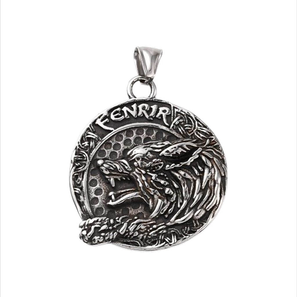 Fenrir’s Shield of Fury Edelstahl Kettenanhänger – beidseitig graviert
