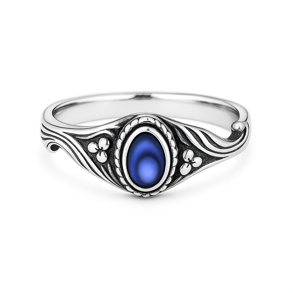 Celestia Grace 925er Silberring Fingerring – filigranes Design mit Steinbesatz