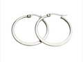 Pure Line Circle Glatte Creolen aus Edelstahl, silberfarben Ø 15 / 30 / 40 mm