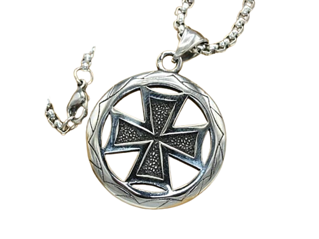 Steel Valor Emblem Edelstahlkette mit Anhänger Eisernes Kreuz