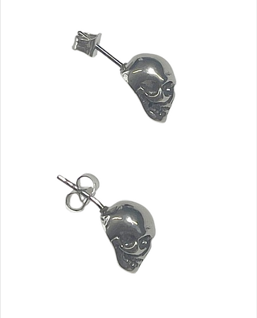 Dark Spirit Skull Ohrstecker Totenkopf aus Edelstahl – ca. 8 × 13 × 10 mm
