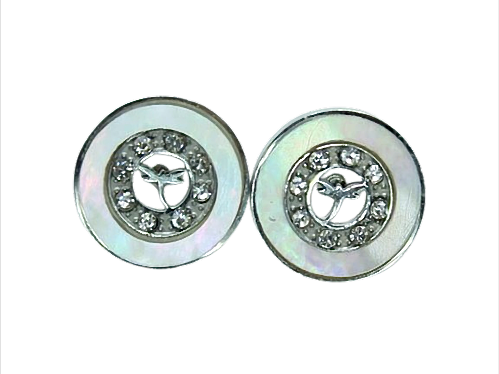 Dragonfly Pearl Glow Ohrstecker Edelstahl mit Libelle und Strass,  Ø 13 mm