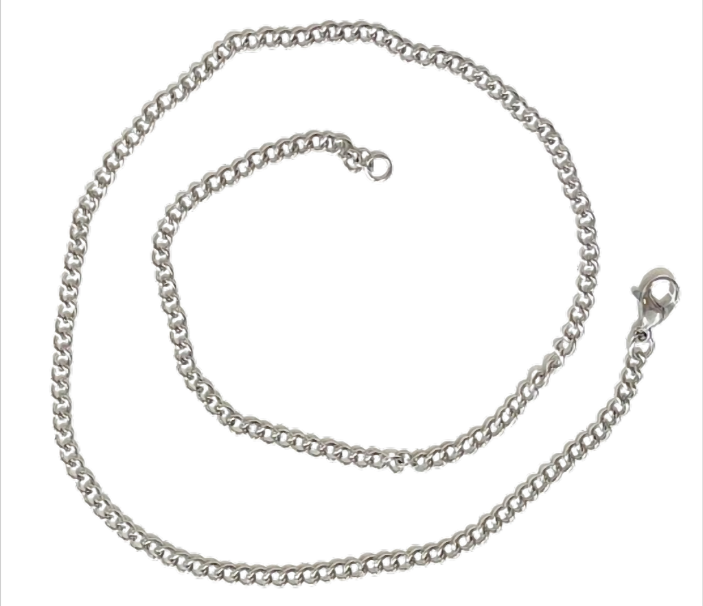 SteelChain Classic Panzerkette Edelstahl Kette, 3 mm, Längen 42–60 cm