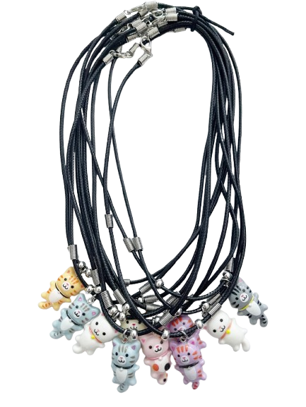 Bunte Katzen, gemischte Farben, ca. 28 x 15 mm