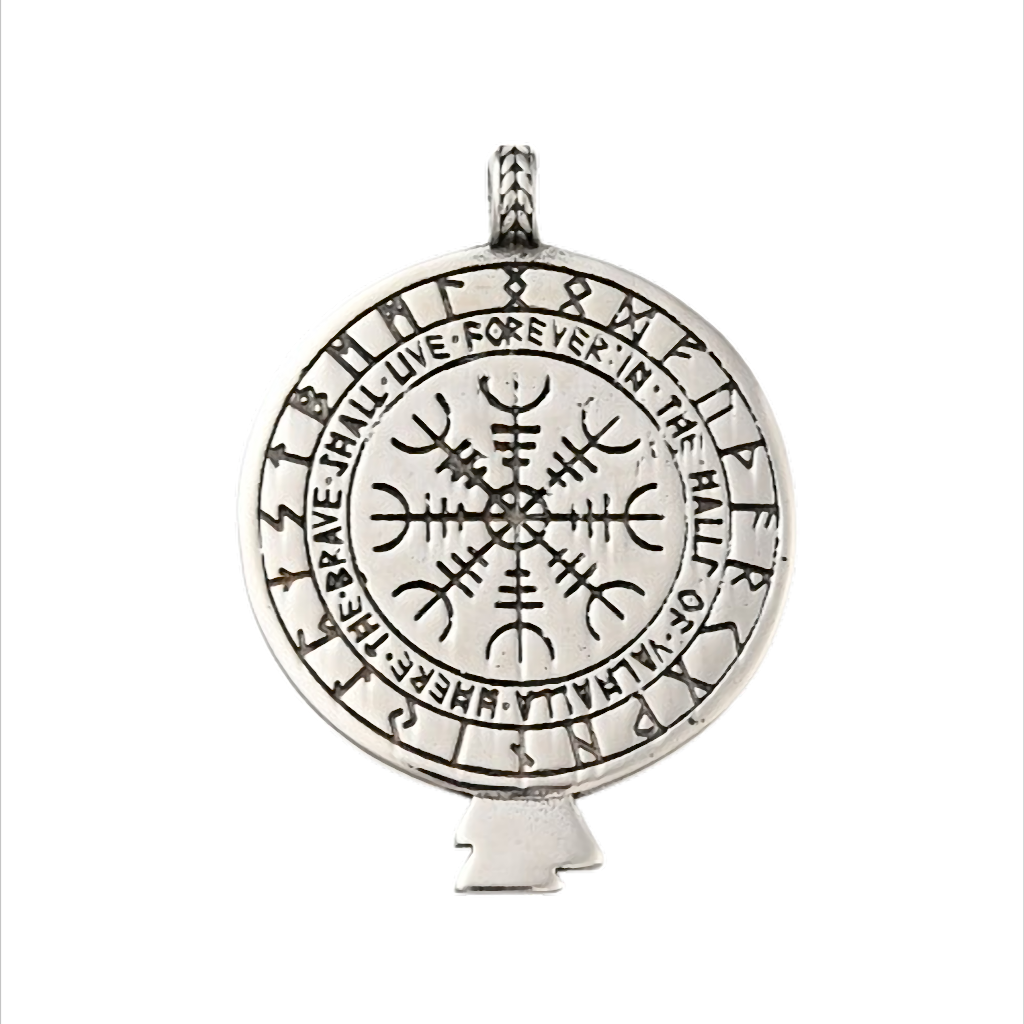 Runenrabe Valdr Kettenanhänger aus Edelstahl – beidseitig graviert