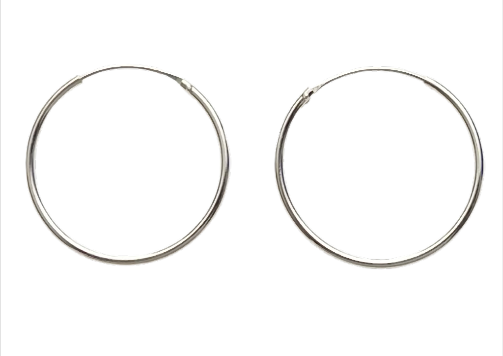Silver Circle Creolen 925 Sterling Silber – Ø 10 / 18 / 20 / 25 mm – 1 mm Stärke