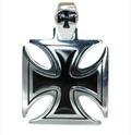 Großer Anhänger Eisernes Kreuz aus Edelstahl – 6,5 × 4,5 cm