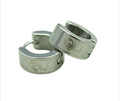 Scorpio Steel Creolen Edelstahl mit Skorpion-Gravur – Ø 14 mm, 5 mm breit