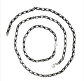 Black Crown Steel Schmuckset schwarz/silber aus Edelstahl Kette 60 cm Armband 21