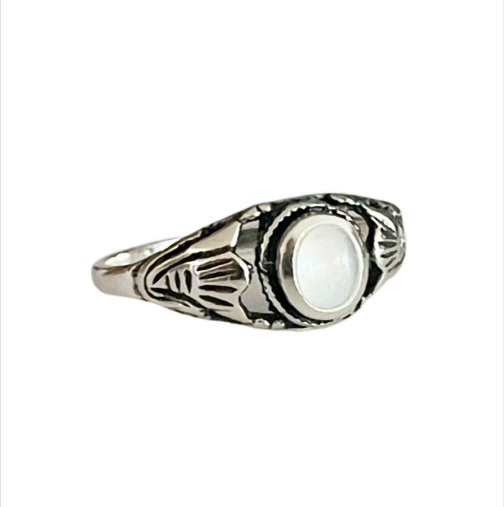 Mystic Eye 925 Sterling Silber Ring mit Onyx, Paua Shell, Perlmutt oder Türkis