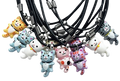 Bunte Katzen, gemischte Farben, ca. 28 x 15 mm