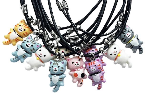 Bunte Katzen, gemischte Farben, ca. 28 x 15 mm