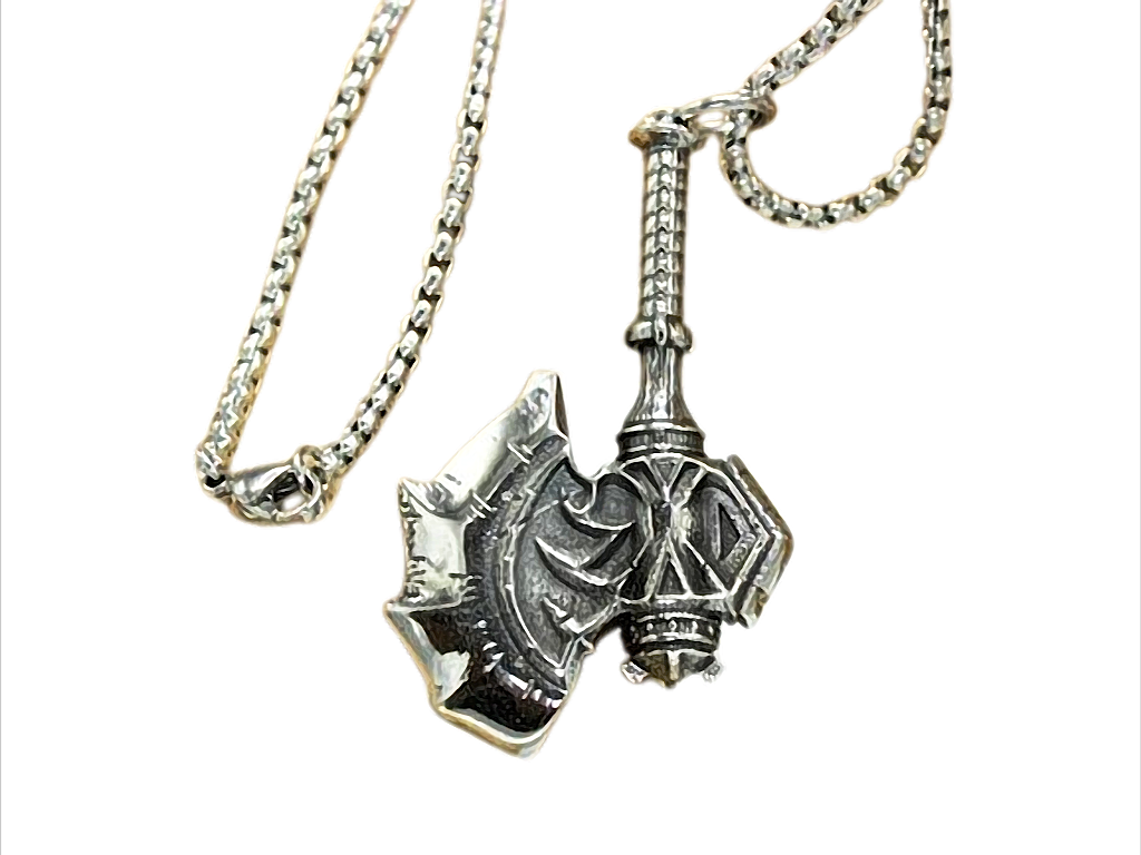 Battleforge Axe Edelstahlkette mit Anhänger Axt