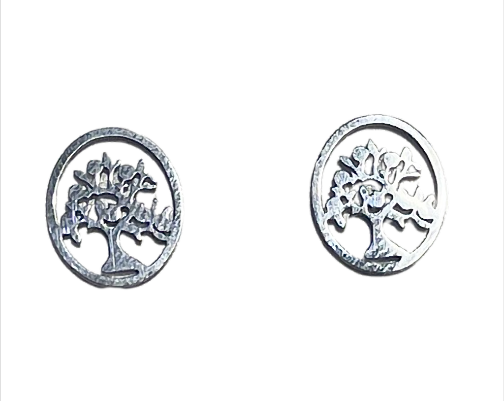 Lebensbaum Auralis Ohrstecker Baum des Lebens Edelstahl – ca. 10 × 12 mm