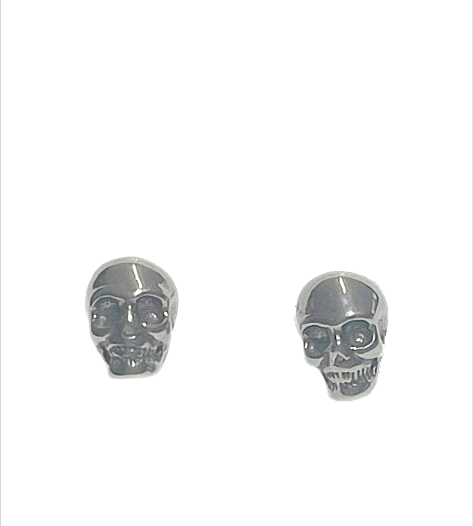 Dark Spirit Skull Ohrstecker Totenkopf aus Edelstahl – ca. 8 × 13 × 10 mm